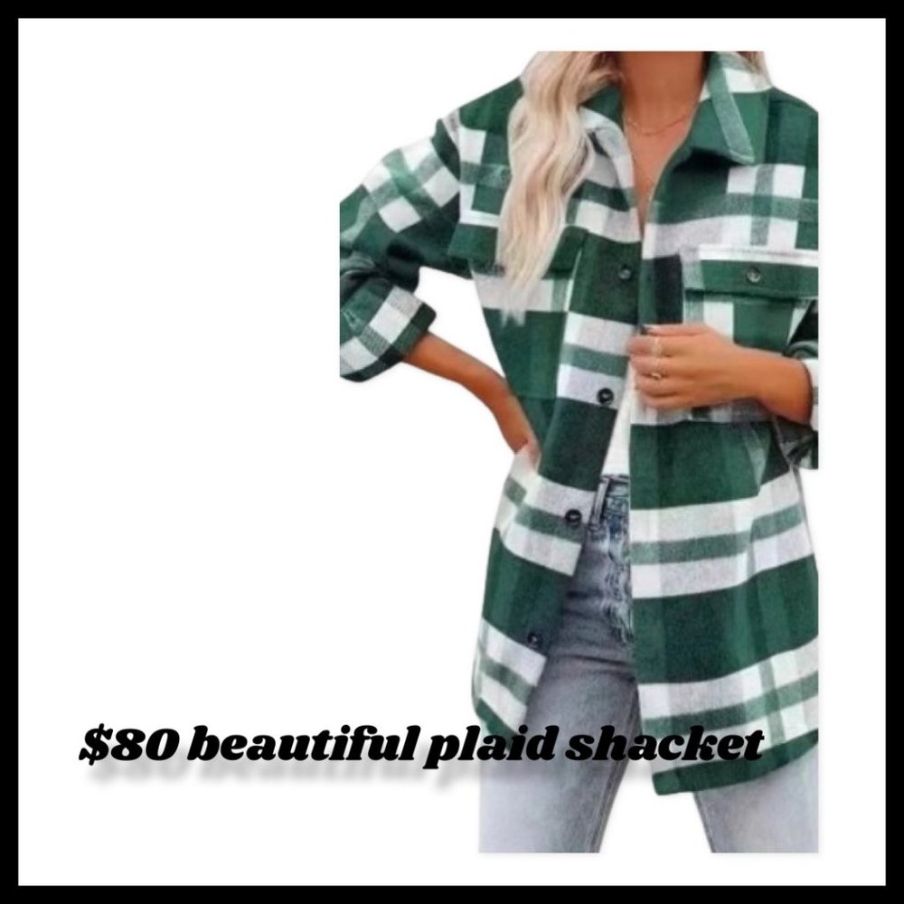 GREEN AND WHITE SHACKET